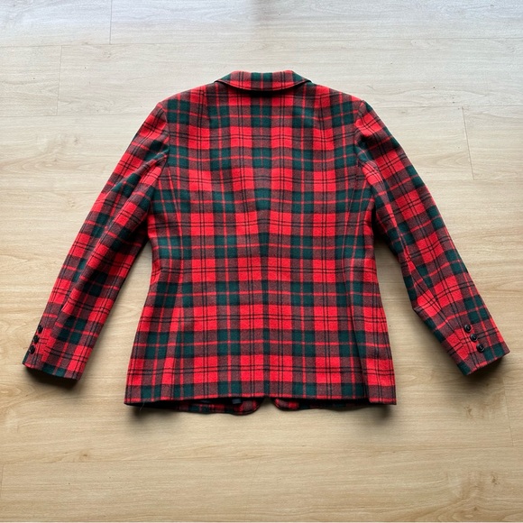 Vintage Pendleton 100% Virgin Wool Tartan Plaid Blazer - Picture 2 of 8